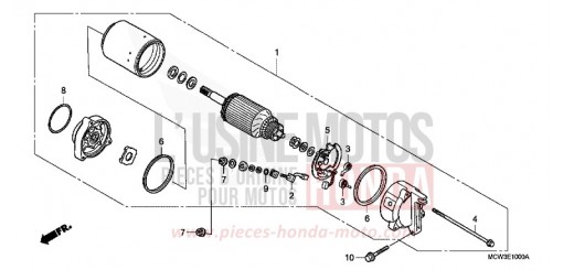 MOTEUR DE DEMARRAGE VFR800A2 de 2002